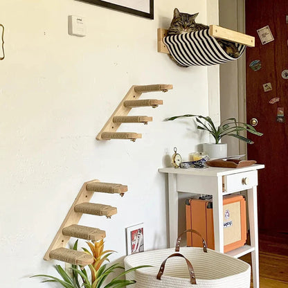 Wall Mounted Scratching Post for Cats Climbing Rewarding
