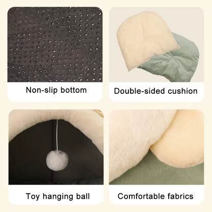 Warm Comfortable Plush Bed for Cats Cozy Cave