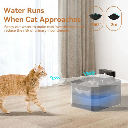 Wireless Automatic Water Fountain for Cats Hydration Rechargeable