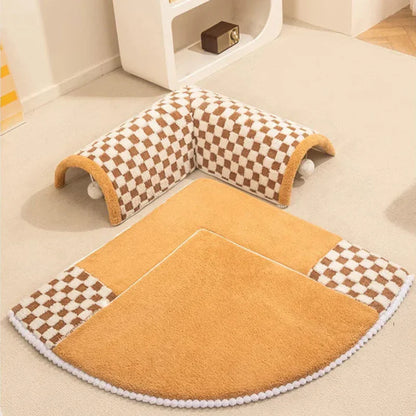 Cozy Memory Foam Bed for Cats Play Purr 2-IN-1