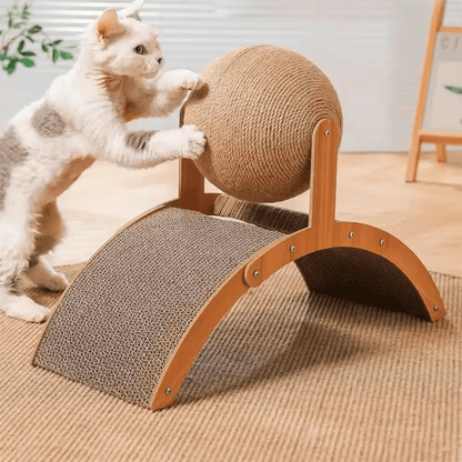 Interactive Resistant Sisal Scratching Post for Cats Protect