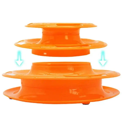 Interactive Ball Toy for Cats Entertained Layer Tower