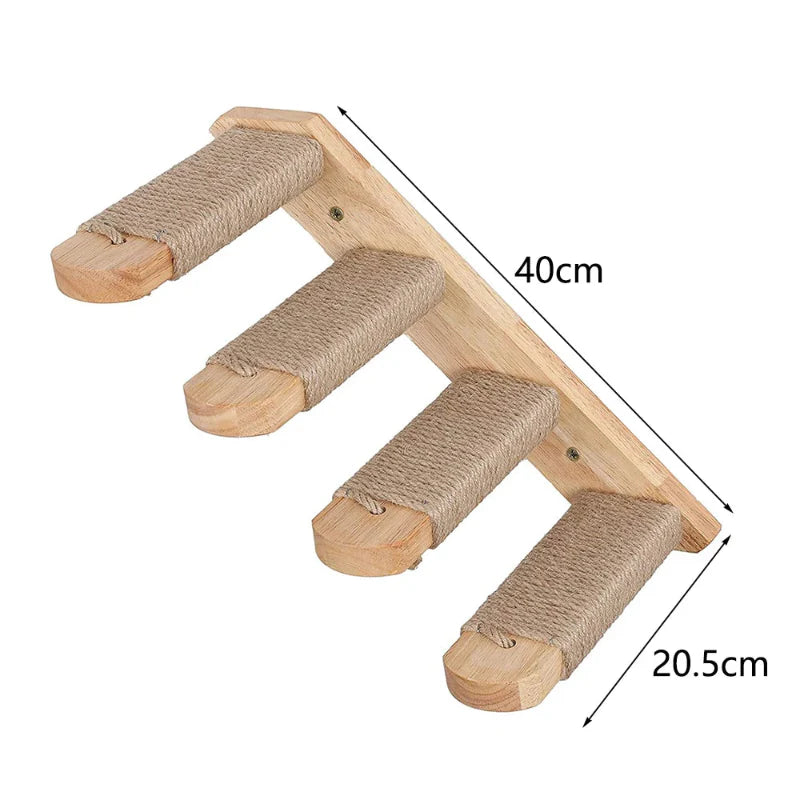 Wall Mounted Scratching Post for Cats Climbing Rewarding