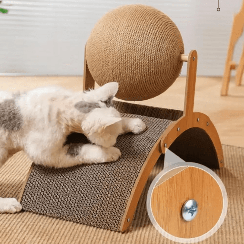 Interactive Resistant Sisal Scratching Post for Cats Protect
