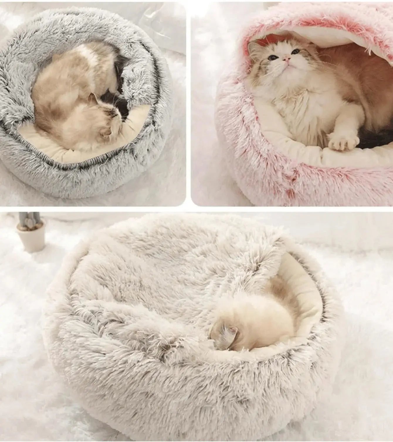 Soft Cozy Plush Bed for Cats & Dogs