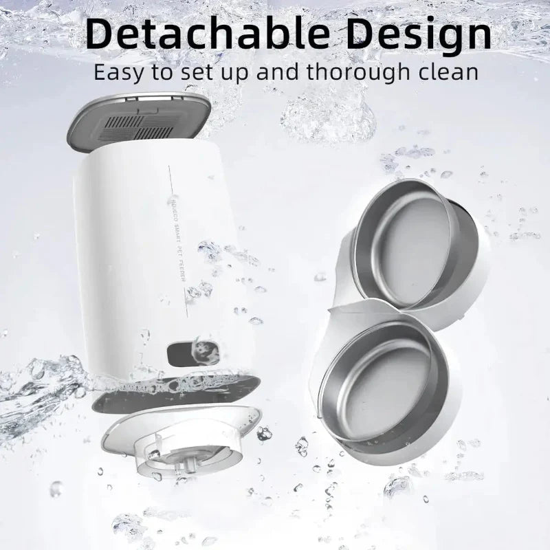 Automatic Remote Slow Feeder Bowl for Cats Waiting 4L