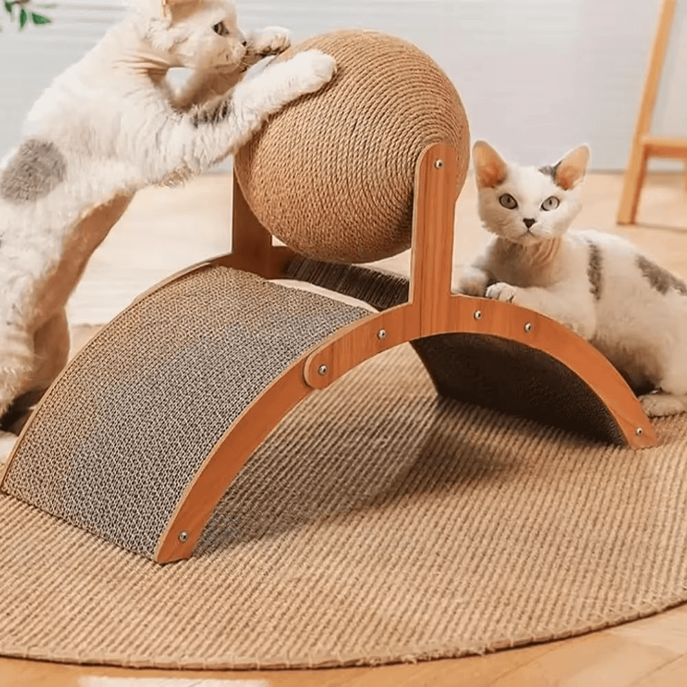 Interactive Resistant Sisal Scratching Post for Cats Protect