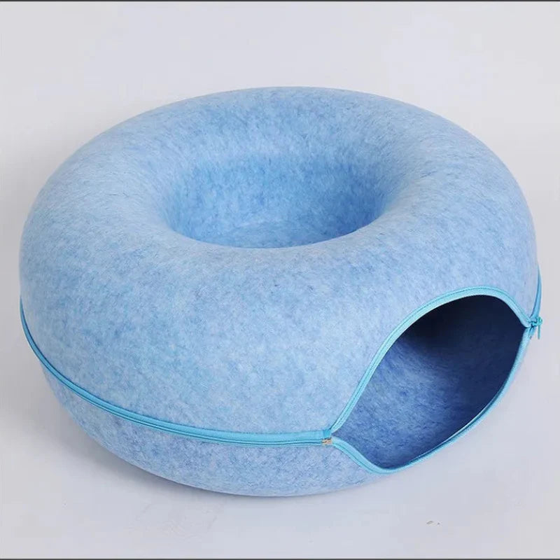 Cozy Interactive Plush Bed for Cats Hideaway Playground