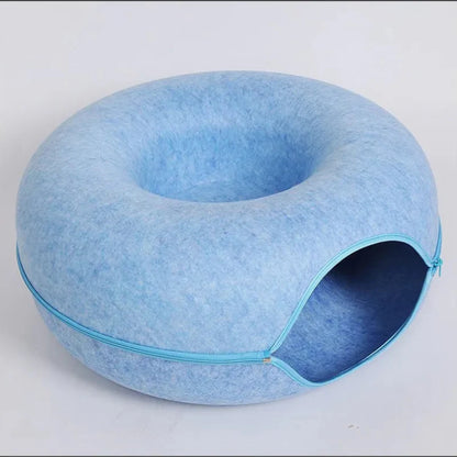 Cozy Interactive Plush Bed for Cats Hideaway Playground