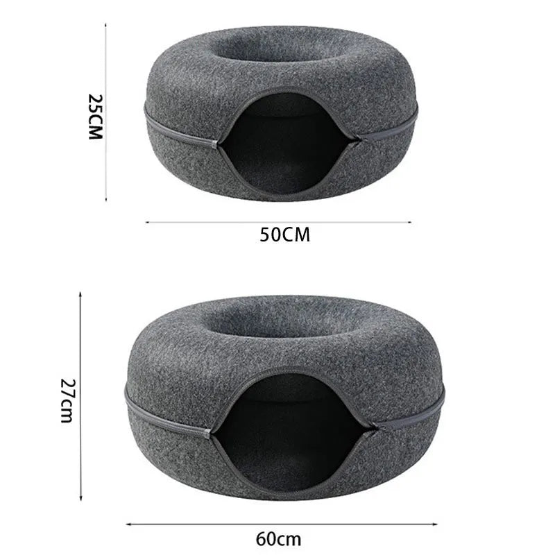 Cozy Interactive Plush Bed for Cats Hideaway Playground