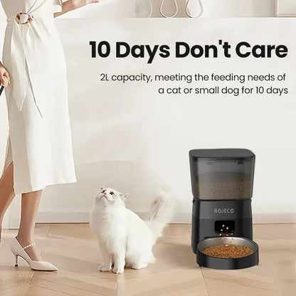 Automatic Stainless Steel Slow Feeder Bowl for Cats 2L