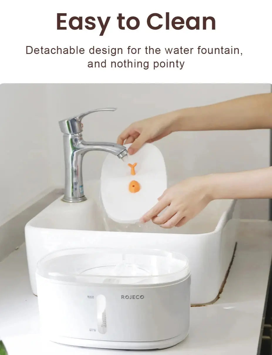Automatic Dual Water Fountain for Cats Hydrated Healthy 2.5L