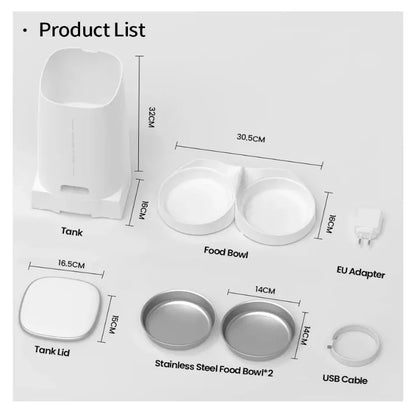 Automatic Remote Slow Feeder Bowl for Cats Waiting 4L