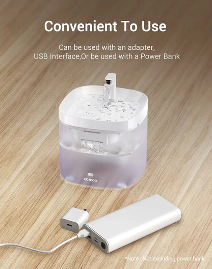 Transparent Smart Water Fountain for Cats Always Dehydrated 1.5L