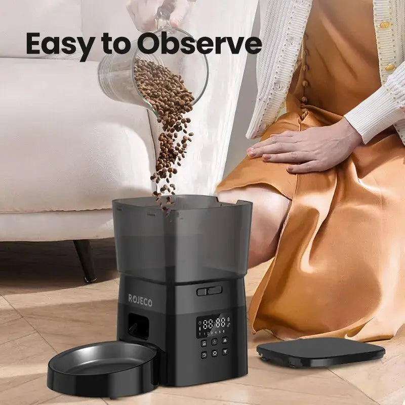 Automatic Stainless Steel Slow Feeder Bowl for Cats 2L