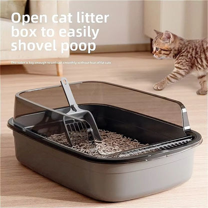 Splashproof Semi Stainless Steel Litter Scoop for Cats