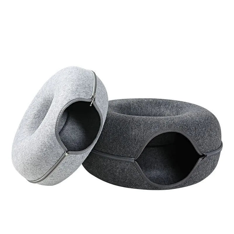 Cozy Interactive Plush Bed for Cats Hideaway Playground