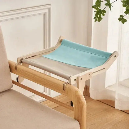 Comfortable Stylish Wooden Hammock for Cats Give Spot