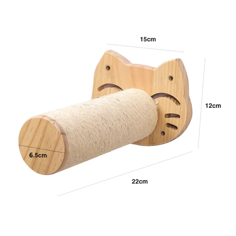 Wall Mounted Scratching Post for Cats Climbing Rewarding