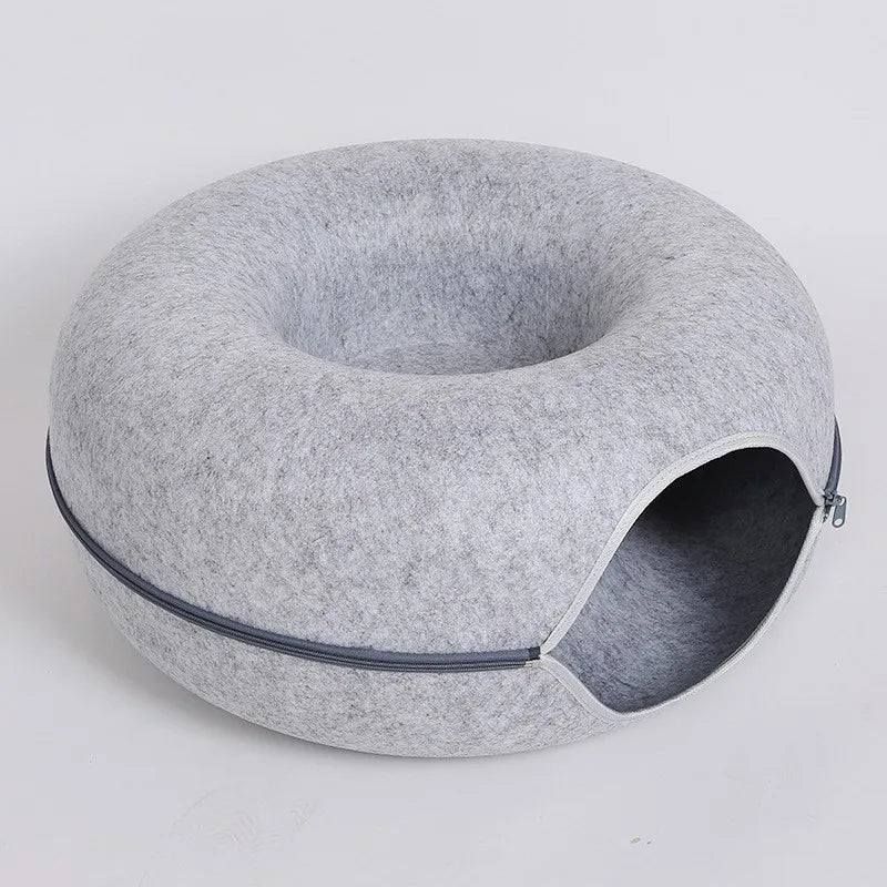 Cozy Interactive Plush Bed for Cats Hideaway Playground