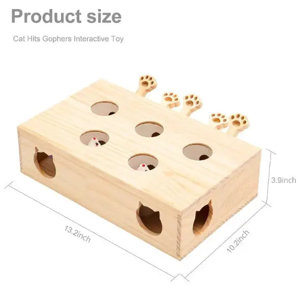 Interactive Durable Plush Toy for Cats Whack Mole