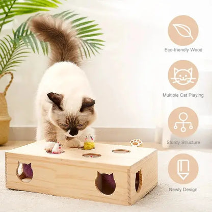 Interactive Durable Plush Toy for Cats Whack Mole