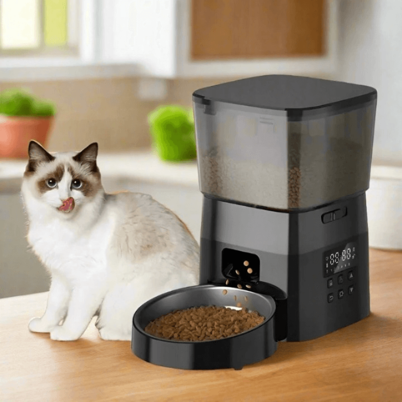 Automatic Stainless Steel Slow Feeder Bowl for Cats 2L