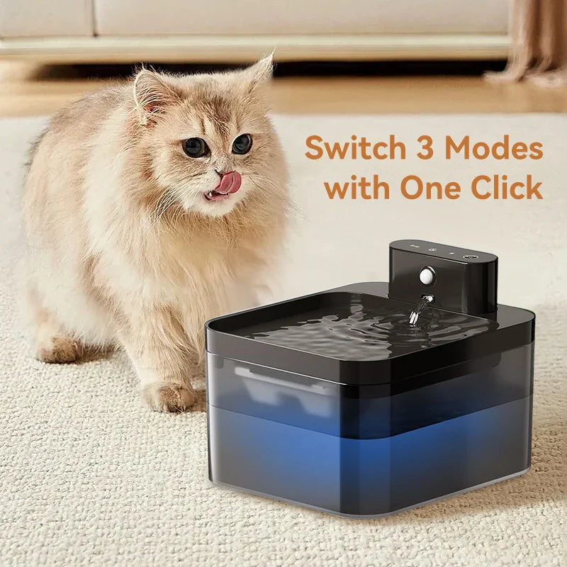 Wireless Automatic Water Fountain for Cats Hydration Rechargeable