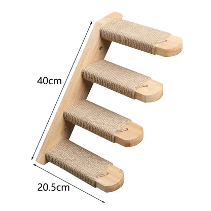 Wall Mounted Scratching Post for Cats Climbing Rewarding
