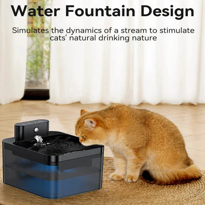 Wireless Automatic Water Fountain for Cats Hydration Rechargeable