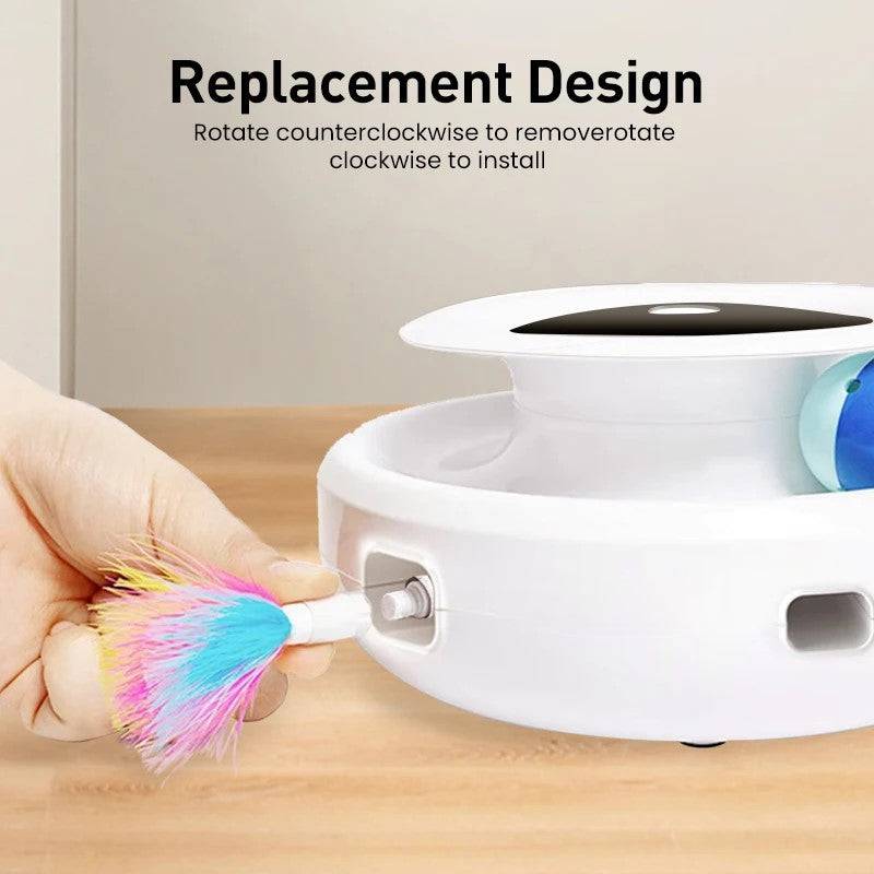 Smart Interactive Wand Teaser for Cats Nearly Domestic 2-IN-1