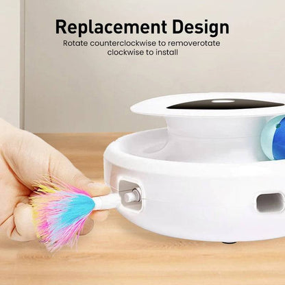 Smart Interactive Wand Teaser for Cats Nearly Domestic 2-IN-1