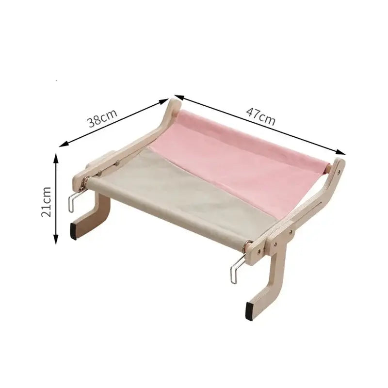 Comfortable Stylish Wooden Hammock for Cats Give Spot