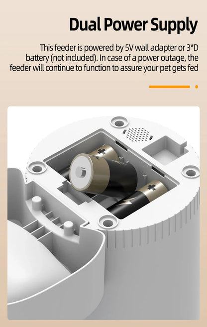 Automatic Slow Feeder Bowl for Cats Waiting Hungry 3L