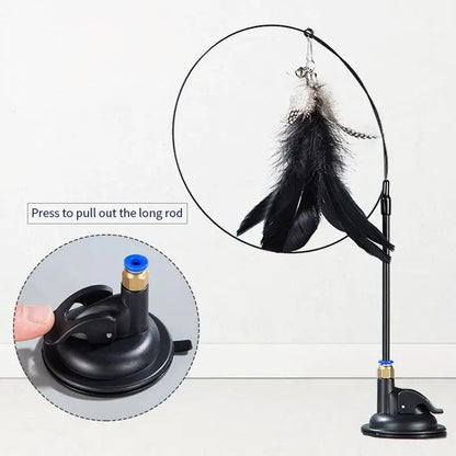 Interactive Engaging Wand Teaser for Cats Restless Feather