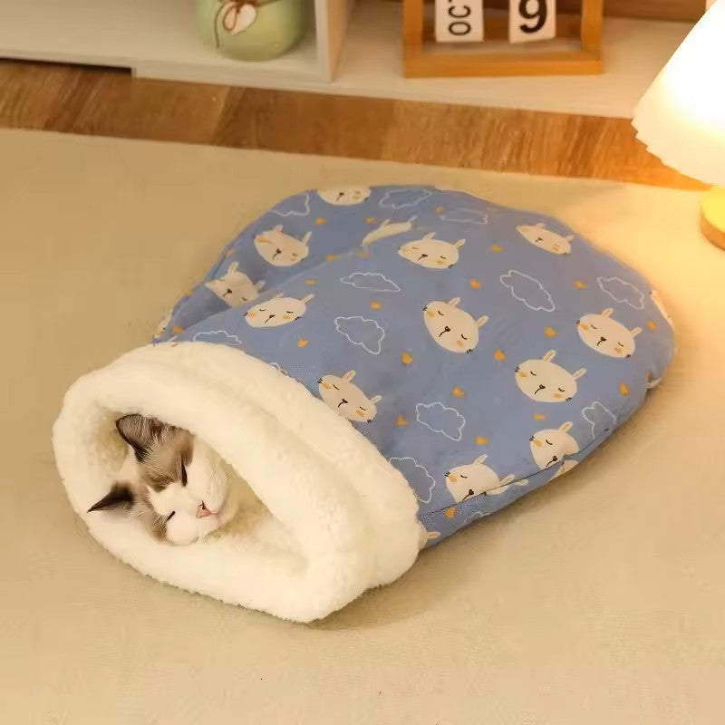 Self Warming Plush Bed for Cats Cozy Warm