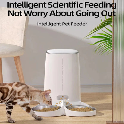 Automatic Remote Slow Feeder Bowl for Cats Waiting 4L
