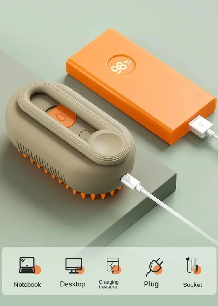 Massager for Cats Groomed Steam Brush Multifunctional 3-IN-1