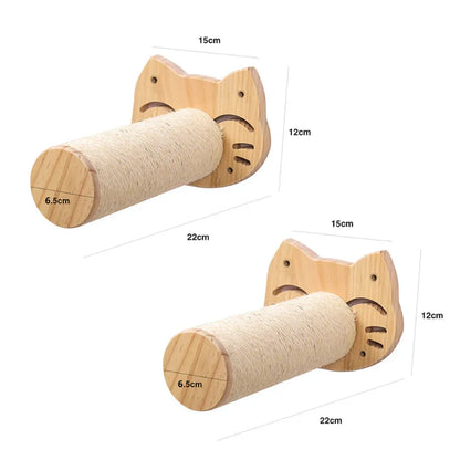 Wall Mounted Scratching Post for Cats Climbing Rewarding