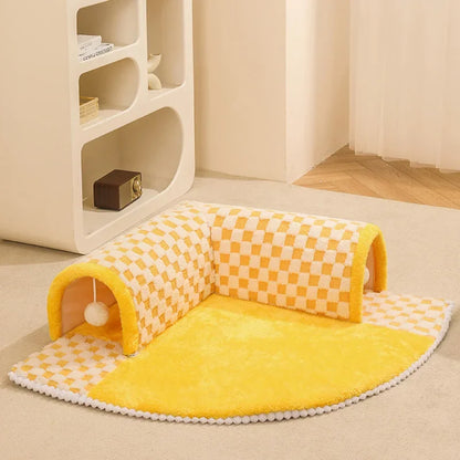 Cozy Memory Foam Bed for Cats Play Purr 2-IN-1