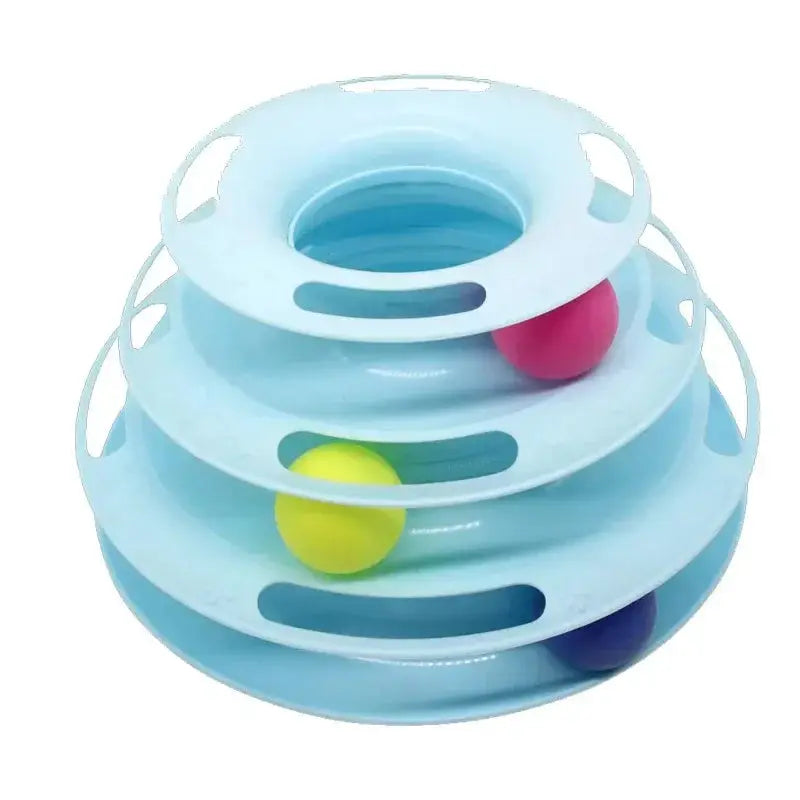 Interactive Ball Toy for Cats Entertained Layer Tower