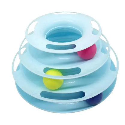 Interactive Ball Toy for Cats Entertained Layer Tower