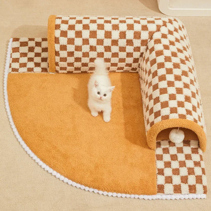 Cozy Memory Foam Bed for Cats Play Purr 2-IN-1