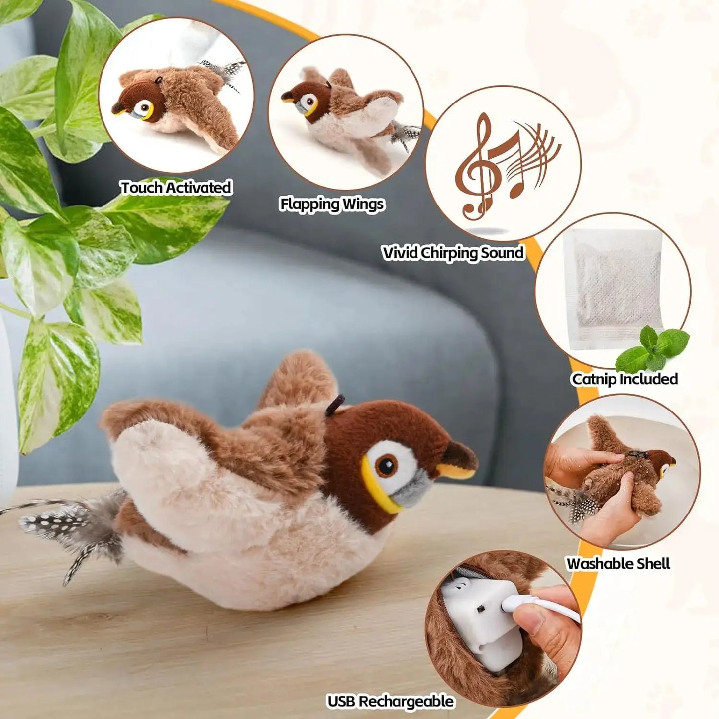 Interactive Rechargeable Toy for Cats Boredom Excitement Adventure