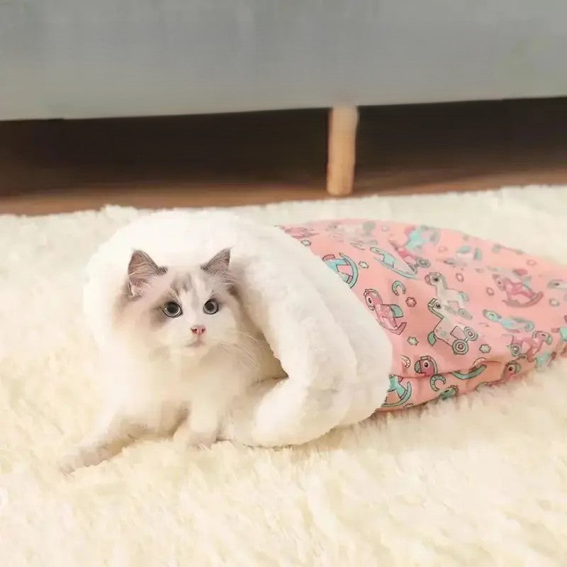 Self Warming Plush Bed for Cats Cozy Warm