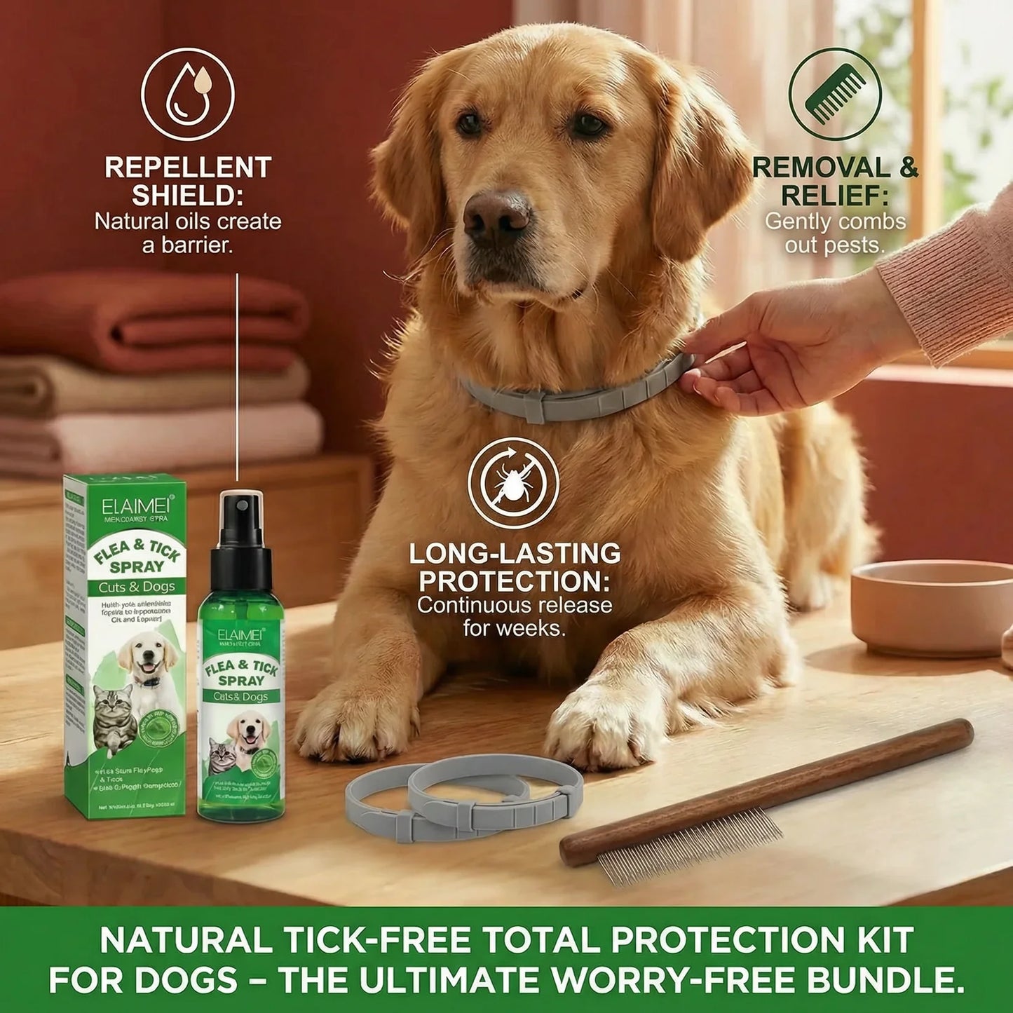 Collar for Dogs Protect Naturally Without Worry Premium