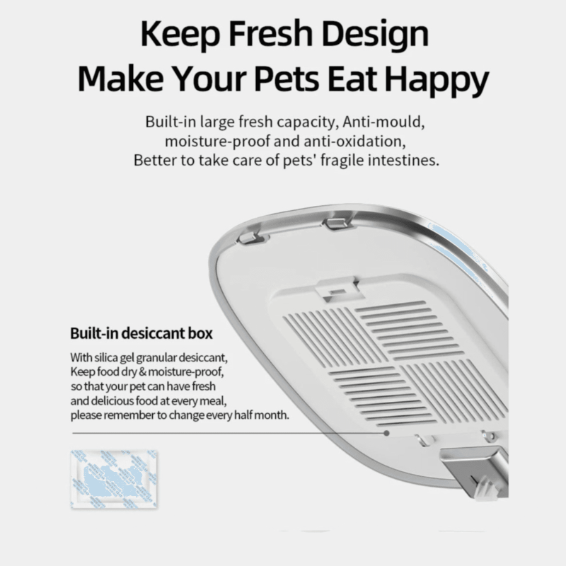 Automatic Stainless Steel Slow Feeder Bowl for Cats 4L
