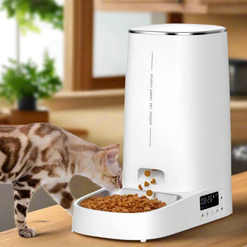Automatic Stainless Steel Slow Feeder Bowl for Cats 4L