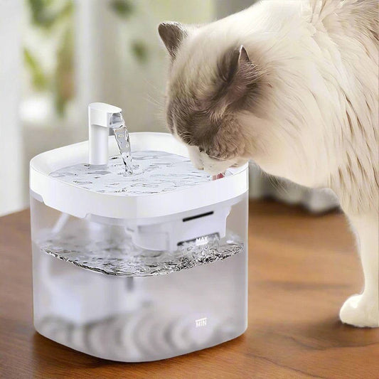 Transparent Smart Water Fountain for Cats Always Dehydrated 1.5L