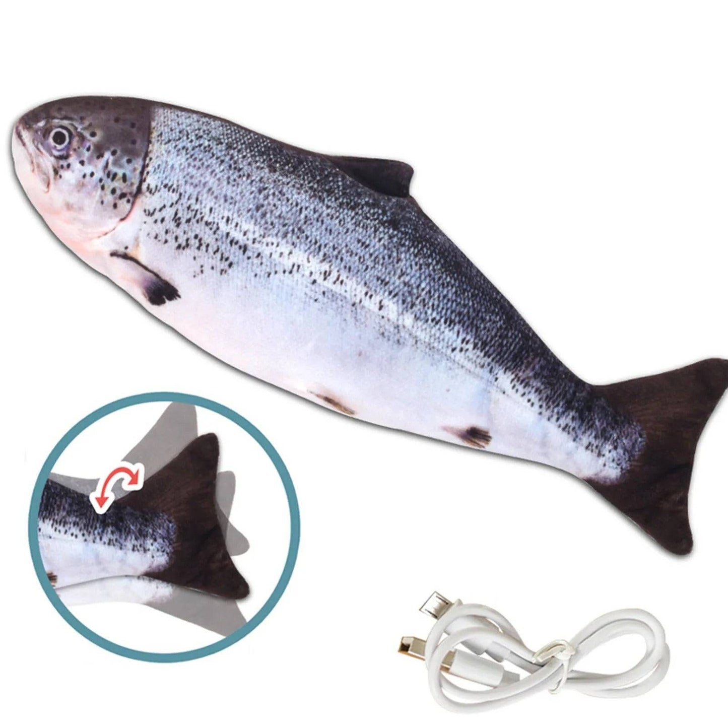 Electric Interactive Cotton Toy for Cats Fish Lifelike